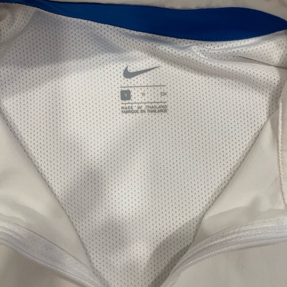 nike white and blue quarter zip windbreaker jacket - Picture 4 of 5